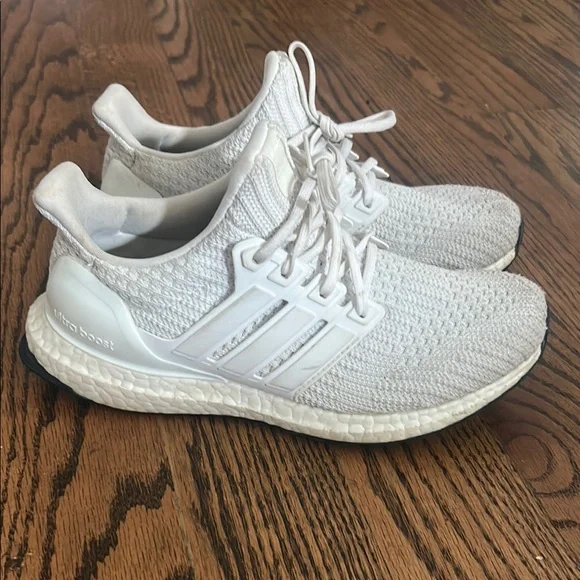 Adidas Ultra Boost All-White Running Shoes - Picture 3 of 6